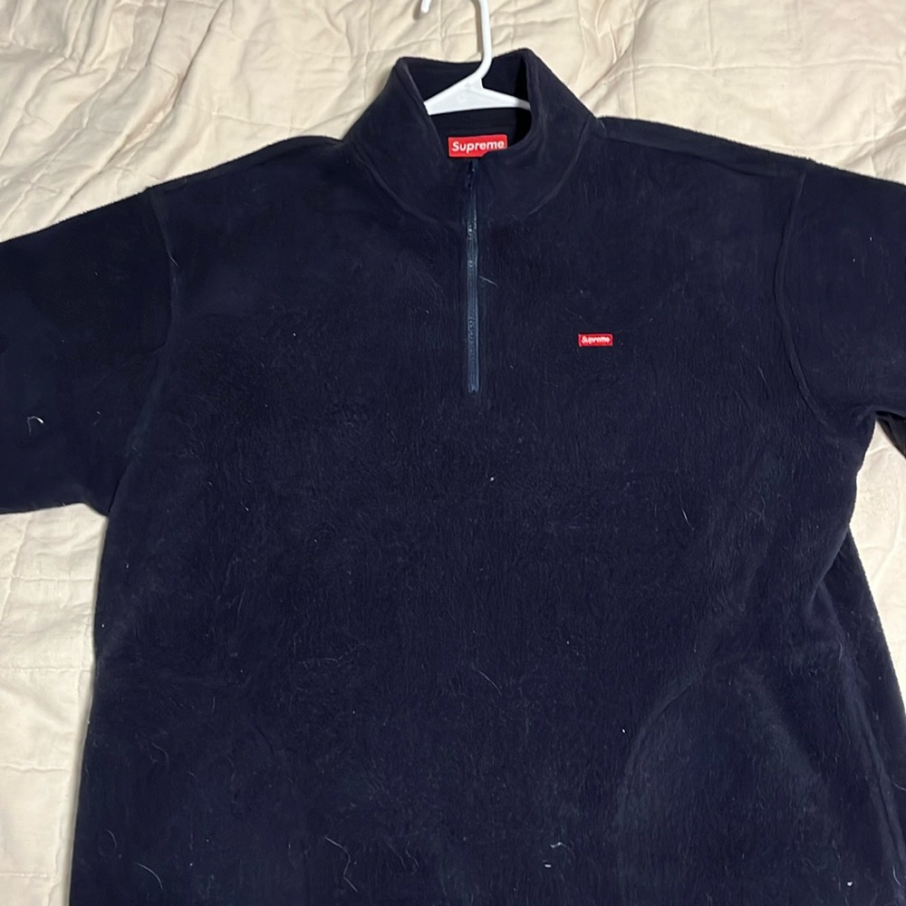 Supreme navy blue Q-Zip men’s Large